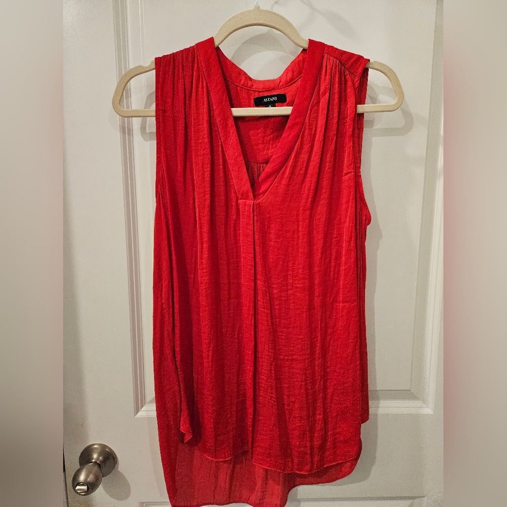 Alfani sleeveless red top size M